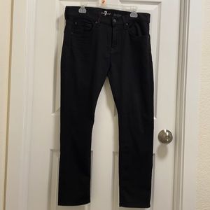 7 For All Mankind black skinny jeans size 34. Like new condition!!